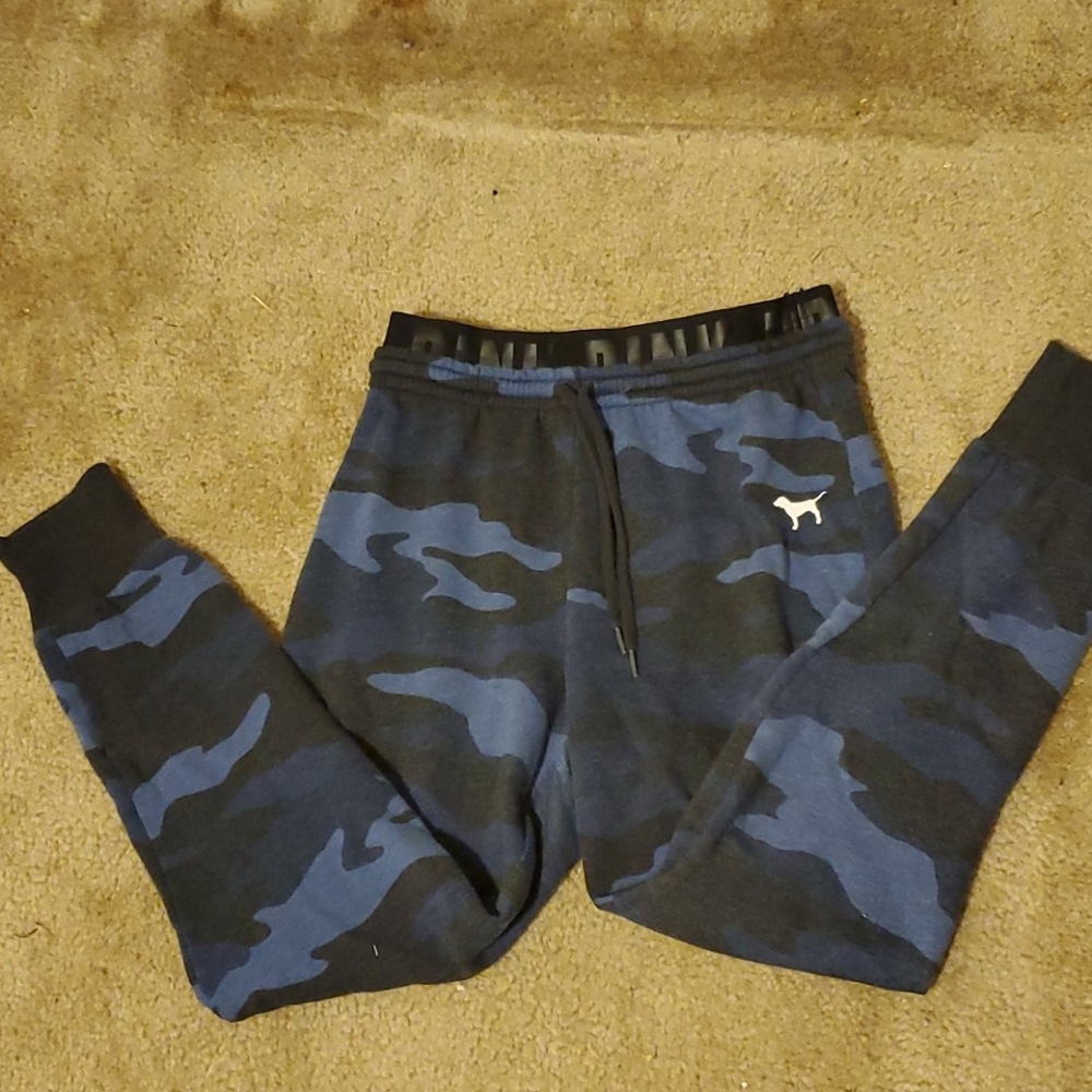 Blue camo PINK joggers